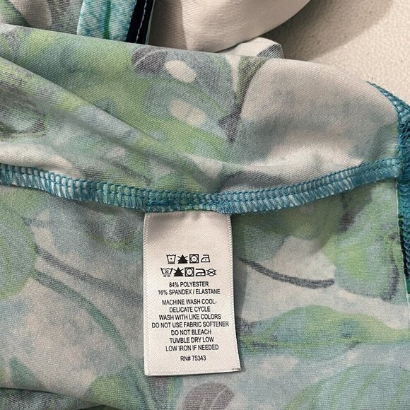 Tommy Bahama Golf Tropical Print Sleeveless Zip Front Polo Shirt Size M - Picture 7 of 9
